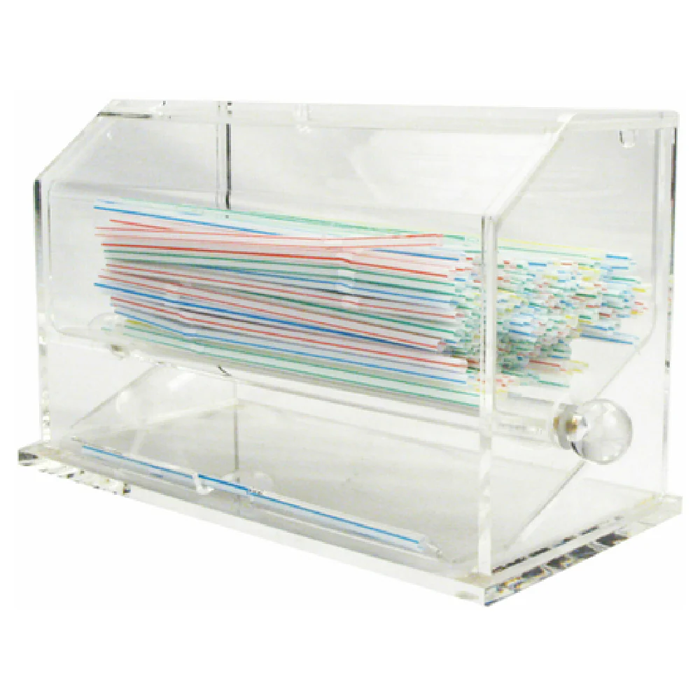Winco ACSD-712 10-3/4 Inch Straw Dispenser BPA Free Clear Acrylic with 250 Capacity Winco ACSD-712 10-3/4 Inch Straw Dispenser BPA Free Clear Acrylic with 250 Capacity