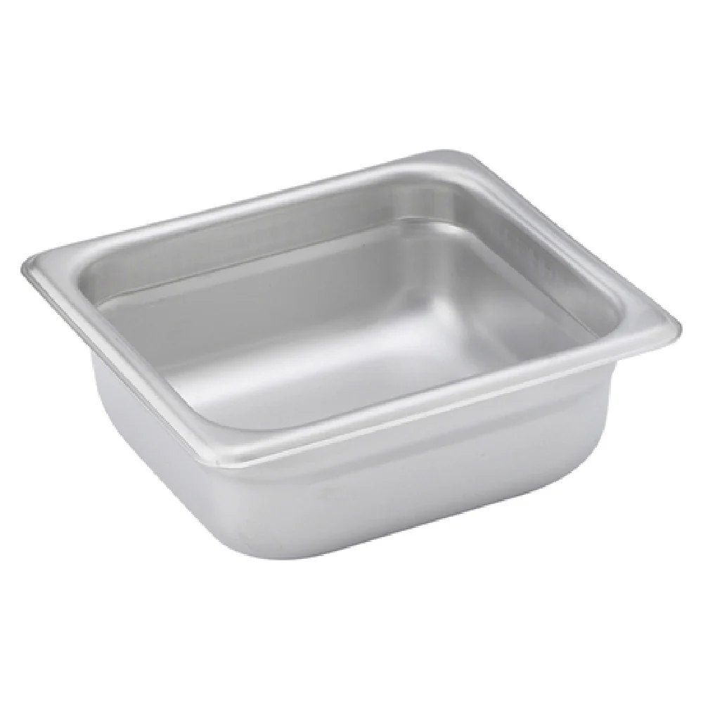 Winco SPJM-602 6-7/8 Inch Steam Table Pan 1/6 Size Anti-Jamming 24 Gauge Stainless Steel