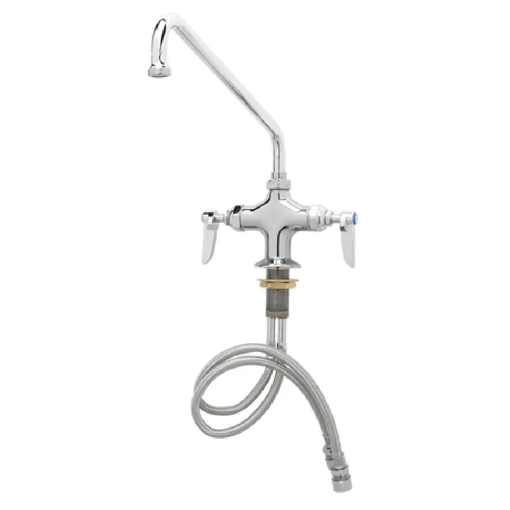 T&S Brass B-0201-01 12 Inch Swing Nozzle Mixing Faucet Deck Mounted Eterna Cartridge