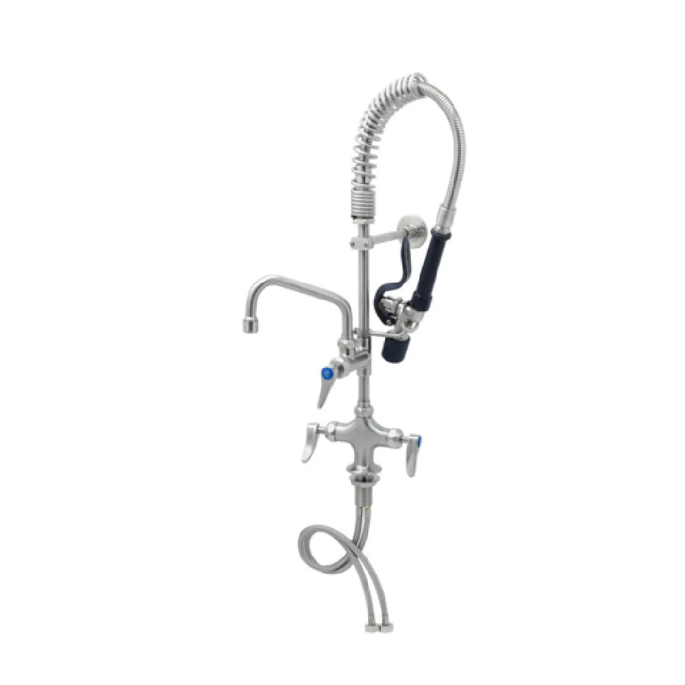 T&S Brass SMPM-2DLN-06-CR 7 Inch Pre-Rinse Faucet Assembly Stainless Steel with flexible hose