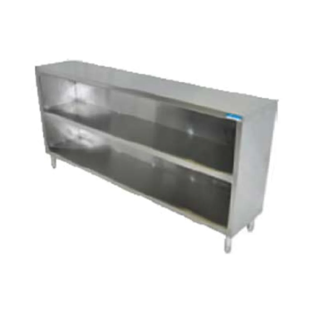 BK Resources BKDC-1560 60 Inch Open Front Dish Cabinet Stainless Steel with Fixed Shelf BK Resources BKDC-1560 60 Inch Open Front Dish Cabinet Stainless Steel with Fixed Shelf
