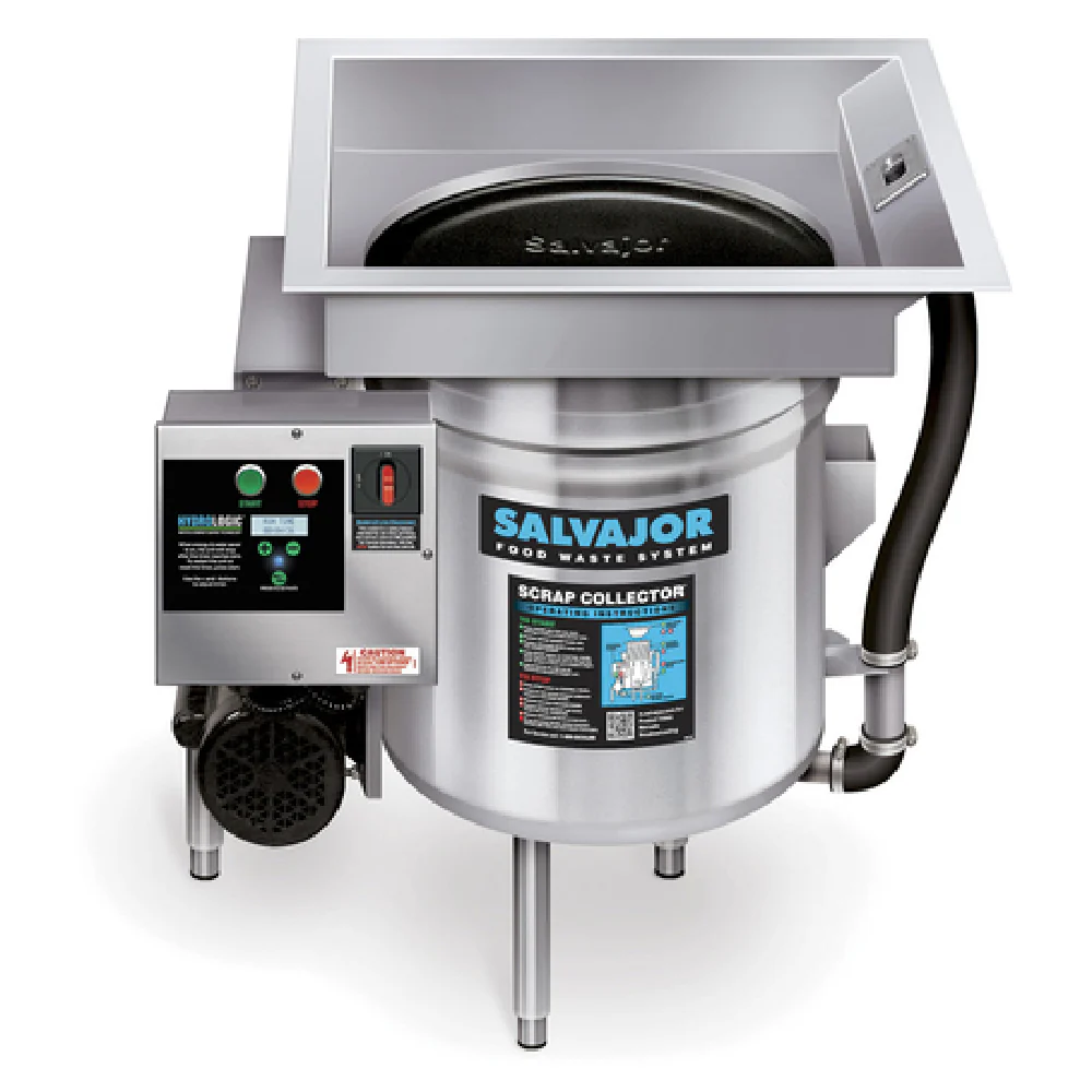 Salvajor S914_230/60/3 25 Inch Scrap Collector Food Waste Collector with safety line disconnect