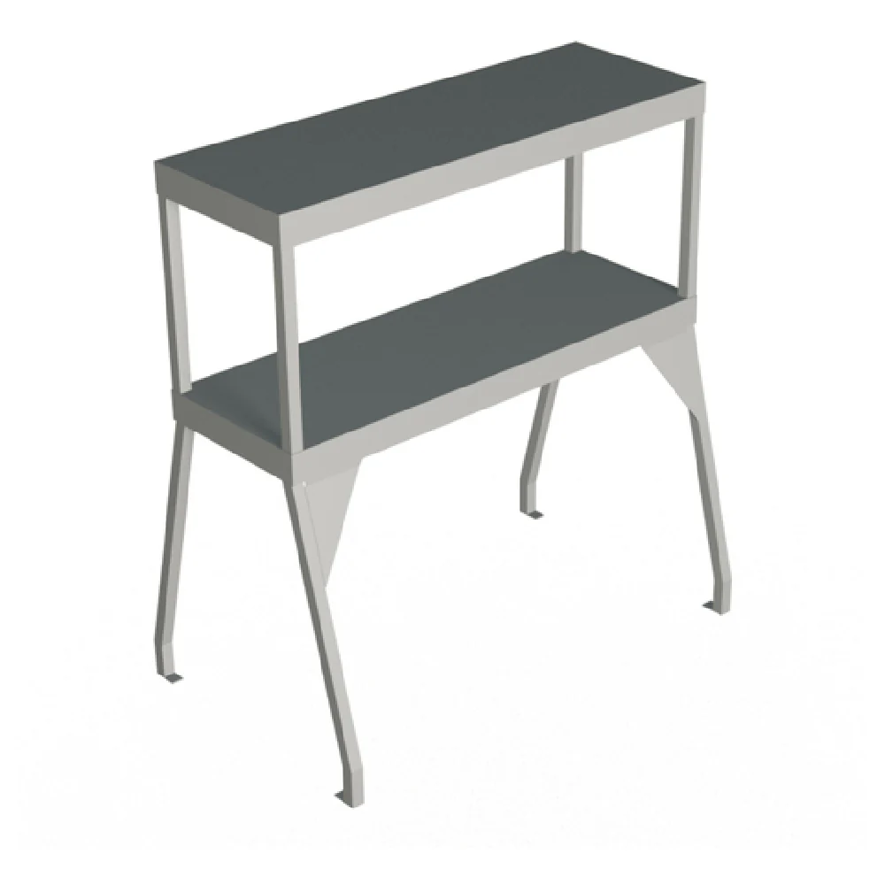 Duke 956-3D 44-1/2 Inch Double Deck Serving Shelf 18 Gauge Stainless Steel with Tubular Posts