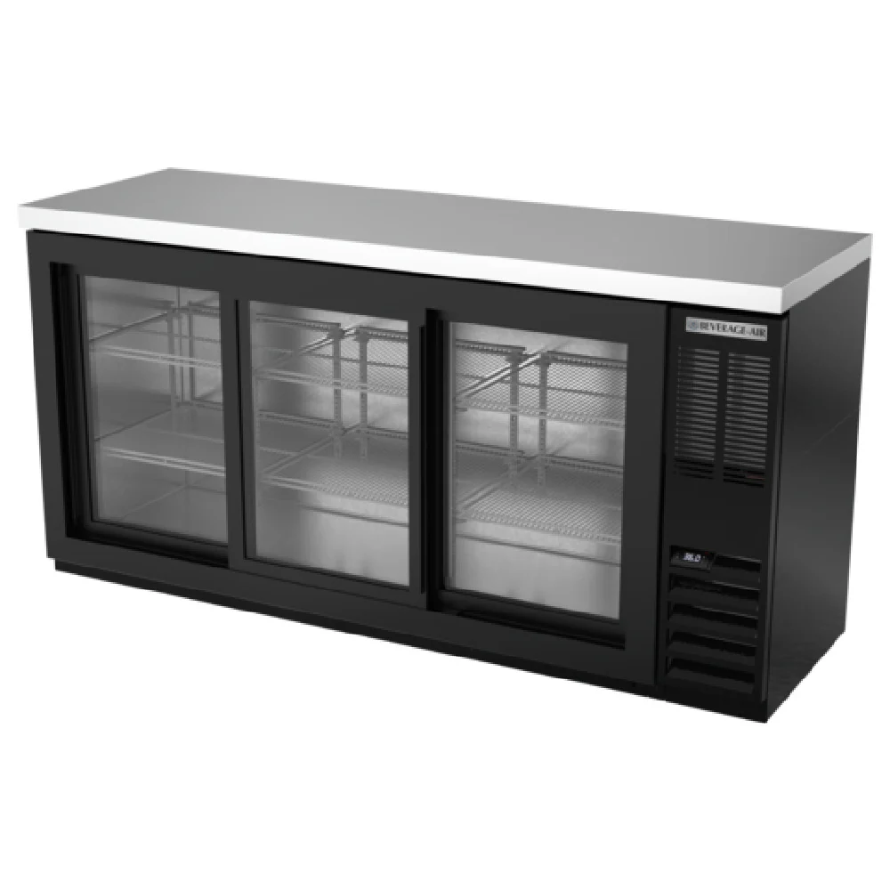 Beverage Air BB72HC-1-F-GS-B-27 72 Inch Refrigerated Back Bar Cabinet 19.92 cu ft