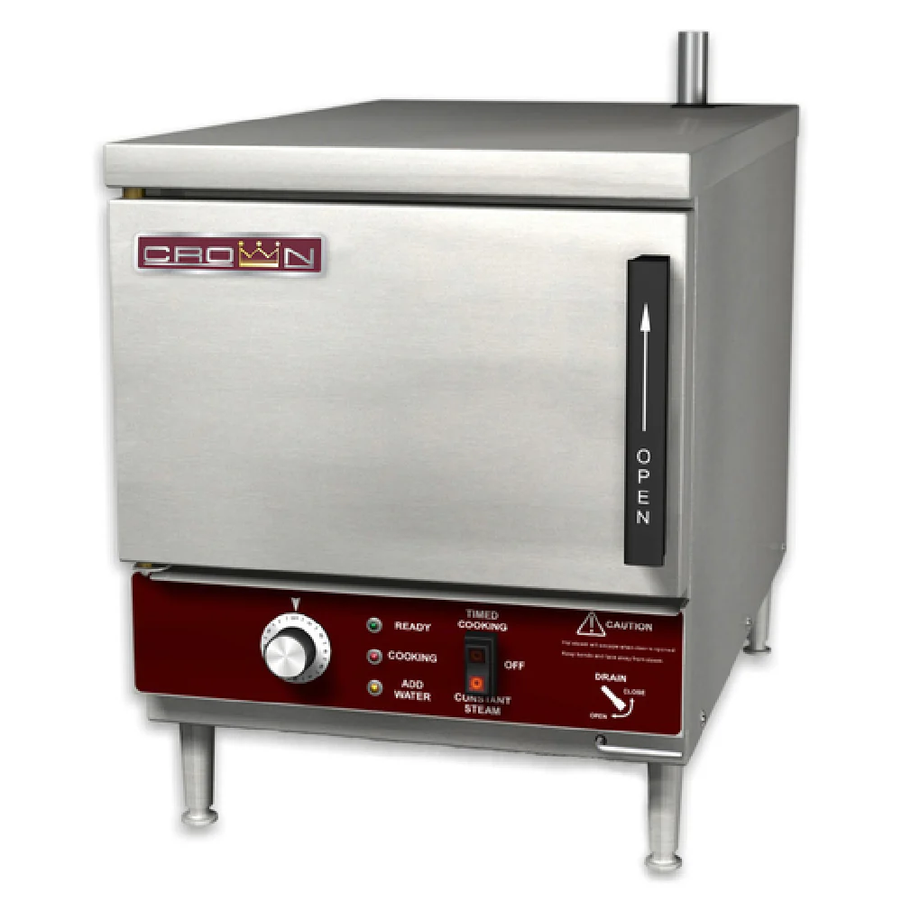 Crown EPXN-5_220/60/1 18 Inch Electric Convection Steamer with Manual Fill and Drain