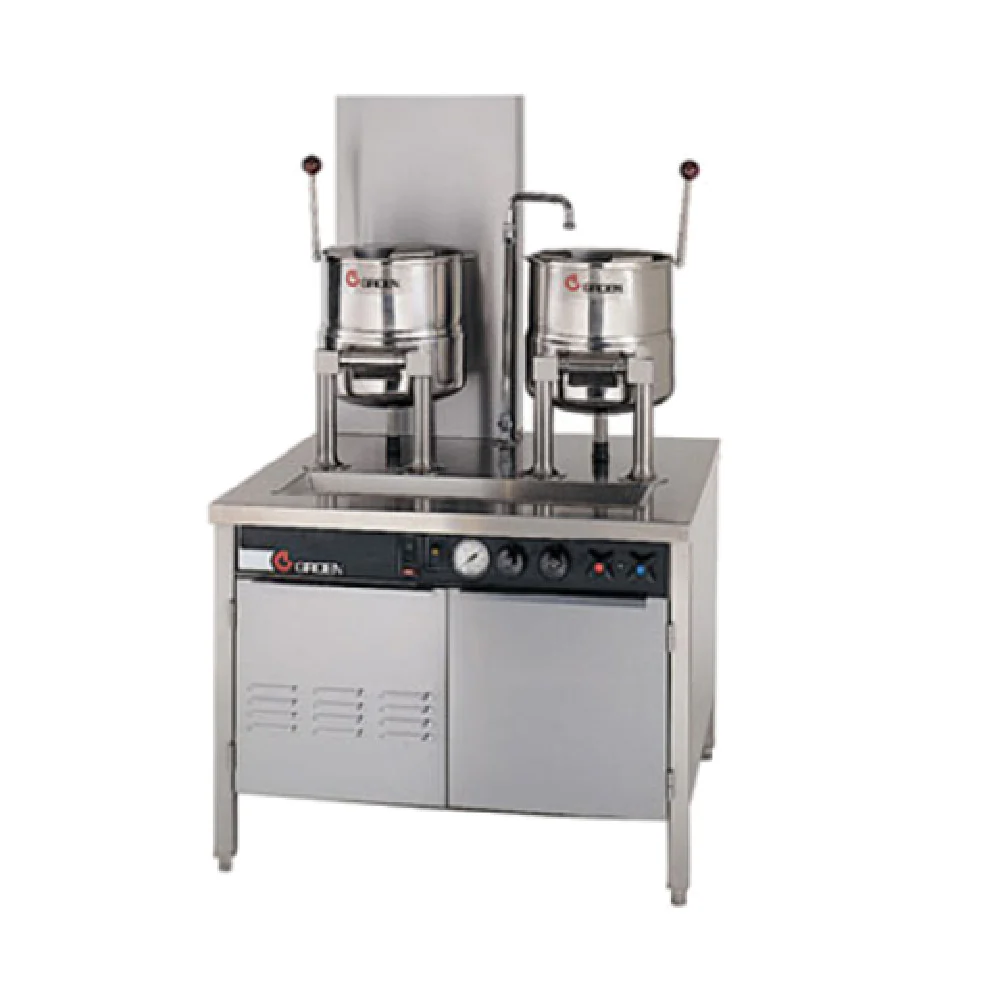 Groen 144061_LP 36 Inch Gas Kettle Cabinet Assembly with 2 20 Quart Kettles 200000 BTU Groen 144061_LP 36 Inch Gas Kettle Cabinet Assembly with 2 20 Quart Kettles 200000 BTU