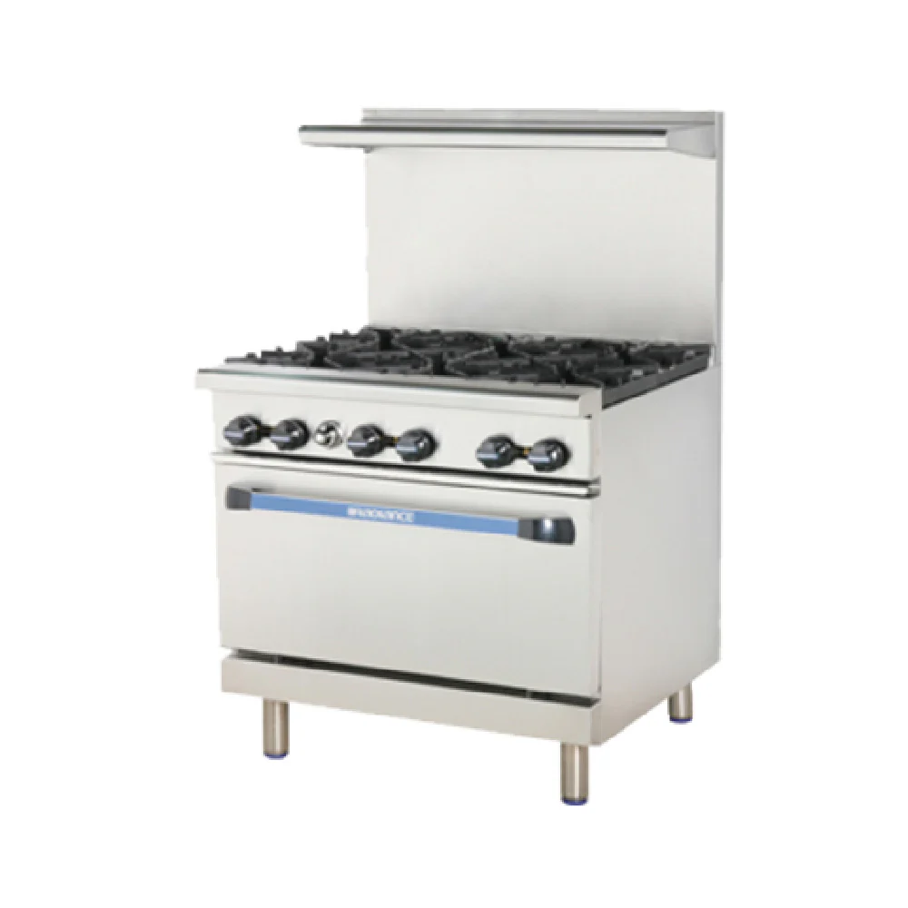 Turbo Air TAR-6_LP 36 Inch Gas Range with 6 Burners 32000 BTU