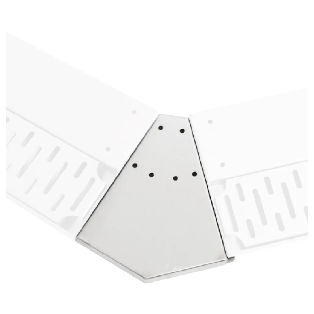 John Boos UBDR-45-OC 8 Inch Stainless Steel Bar Drink Rail Corner Filler NSF
