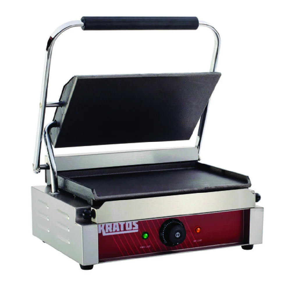 Hubert 29Y-021 Kratos® Commercial Single Panini Grill Smooth Plates 14 Hubert 29Y-021 Kratos® Commercial Single Panini Grill Smooth Plates 14