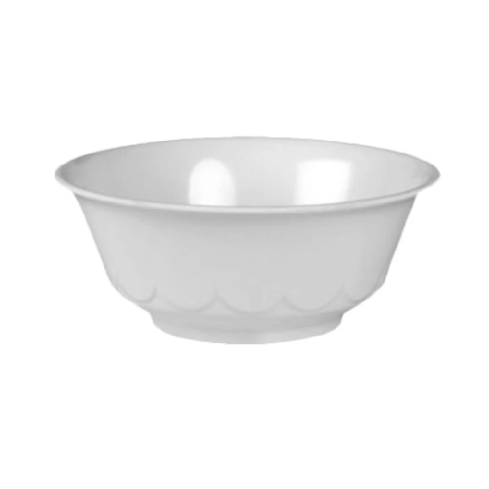 Thunder Group 5275TW 34 Oz Scalloped Bowl Dishwasher Safe BPA Free Melamine Imperial White Thunder Group 5275TW 34 Oz Scalloped Bowl Dishwasher Safe BPA Free Melamine Imperial White