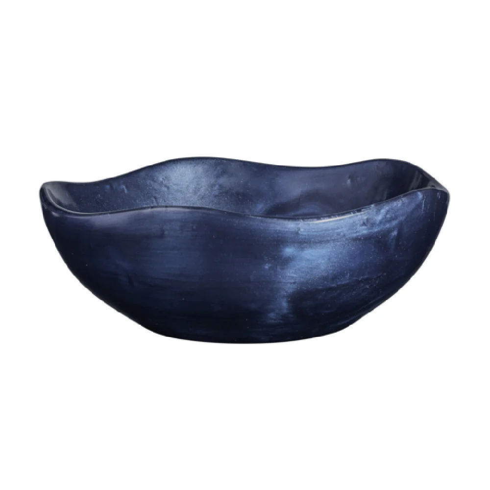 Steelite 7770ER201 13.125 Inch Round Wave Bowl 1.5 Gal Navy Resin