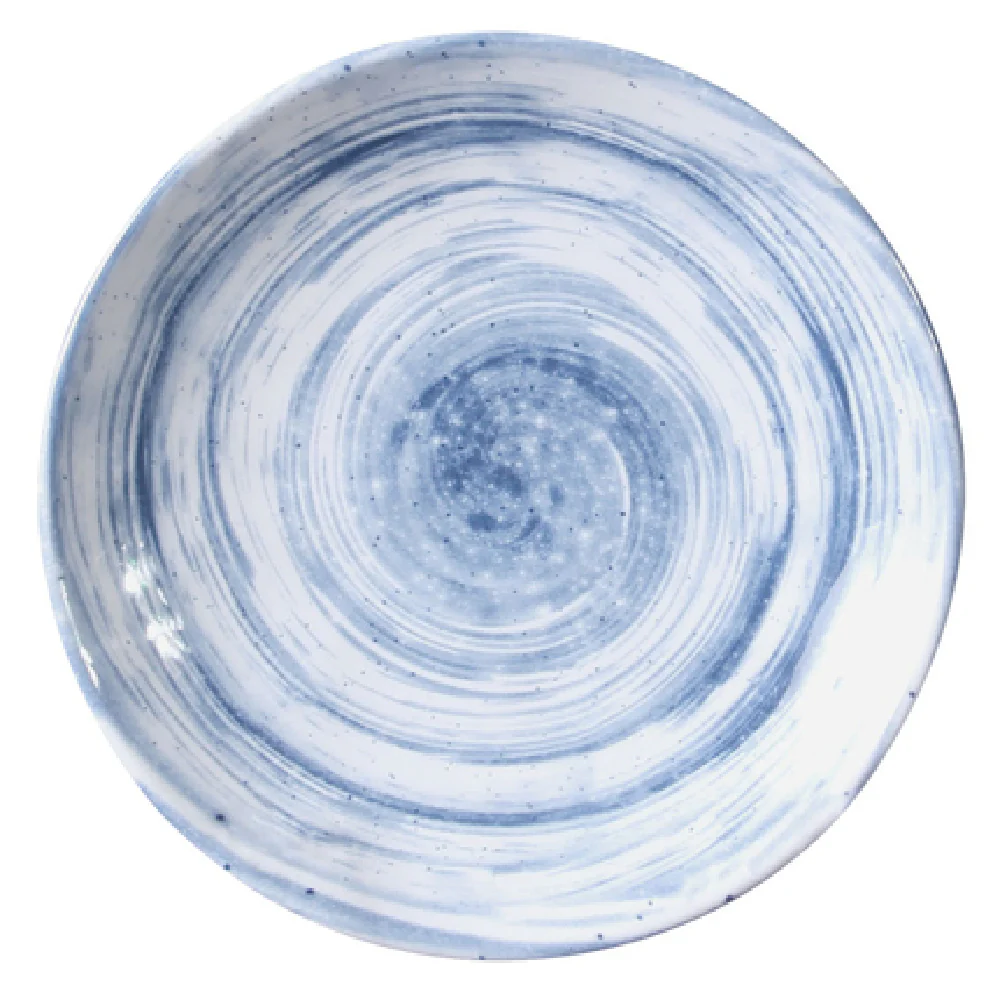 GET Enterprises D8125R-ND 8-1/2 Inch Round Plate Melamine Navy Design and Dishwasher Safe