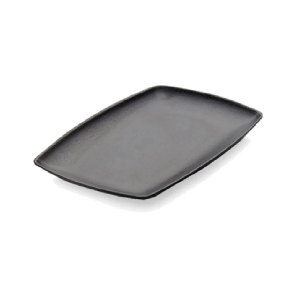 GET Enterprises JW7315-B 15Inch Rectangular Platter BPA Free Melamine Black