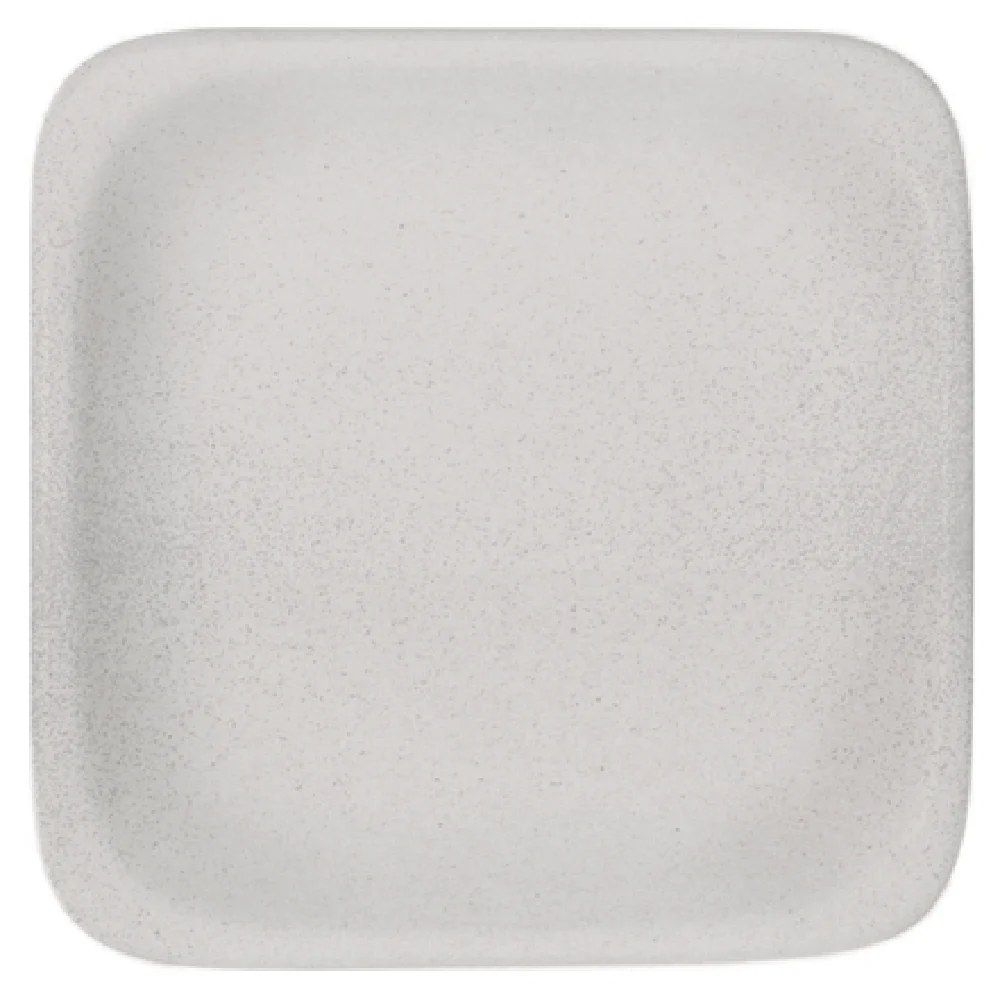 BauscherHepp 111529-700410 8-1/2 Inch Square Plate Rolled Edge Porcelain Stone Gray Decor BauscherHepp 111529-700410 8-1/2 Inch Square Plate Rolled Edge Porcelain Stone Gray Decor