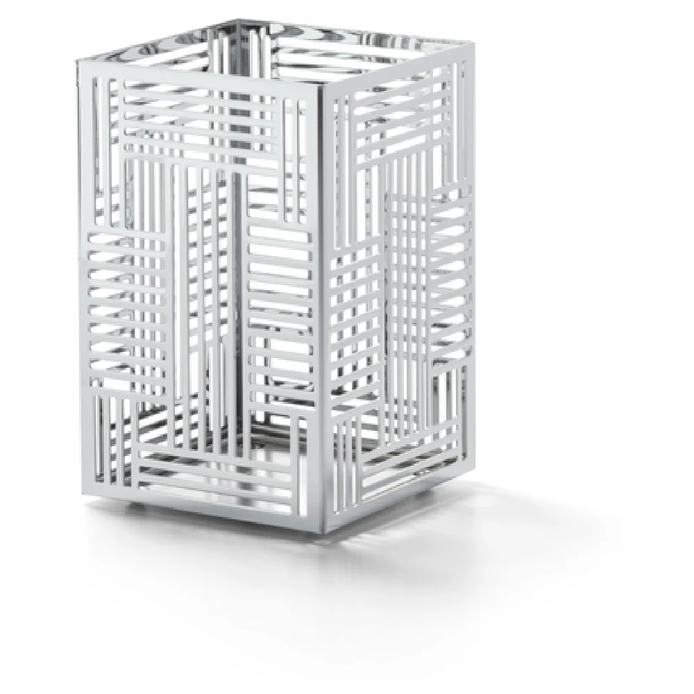 Hollowick DQD-PC 3 Inch Candle Lamp Base Direction Quad Frame Chrome with 6109 Votives