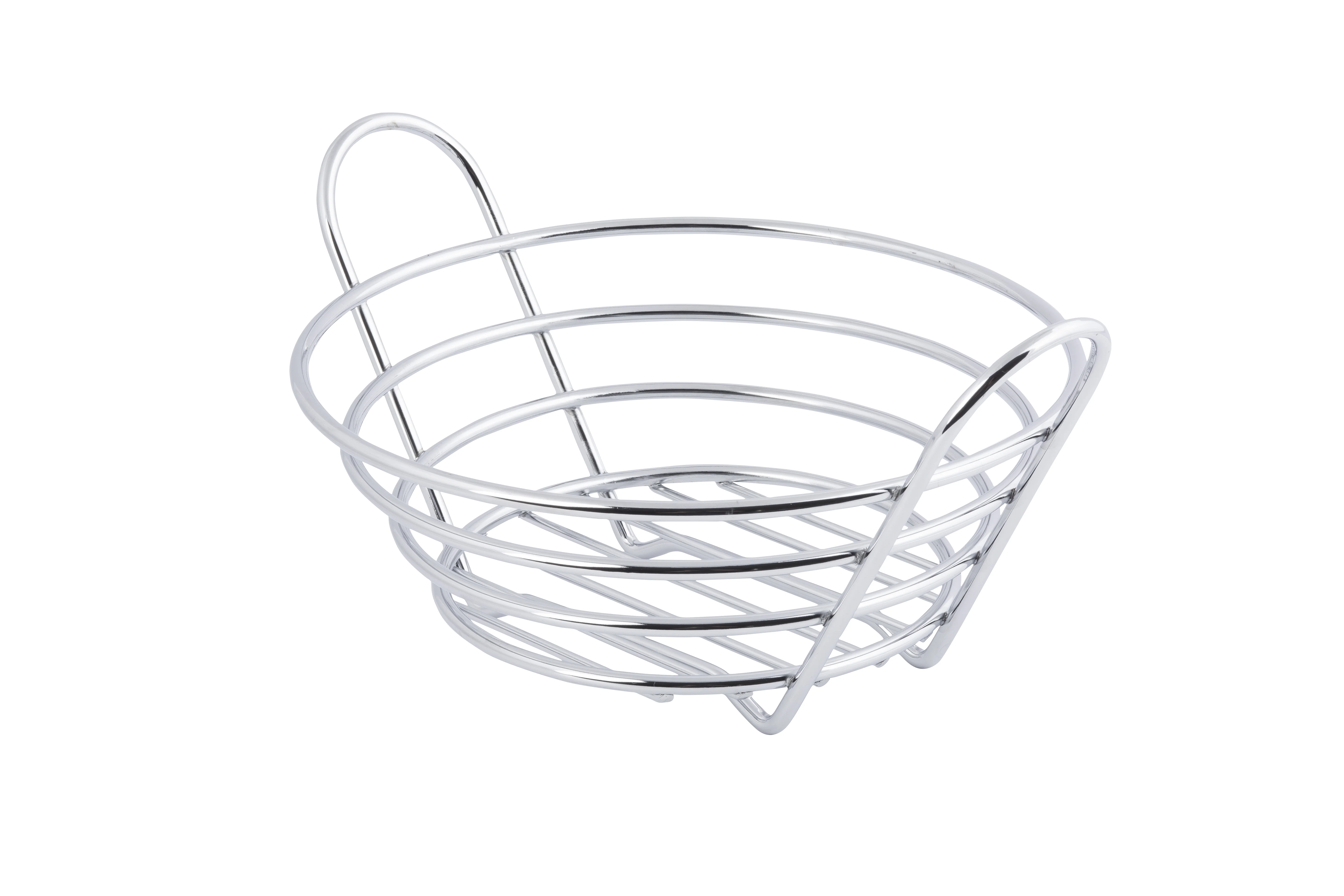 Tablecraft H71758 8 Inch Diameter Heavyweight Metal Serving Basket Round Tablecraft H71758 8 Inch Diameter Heavyweight Metal Serving Basket Round