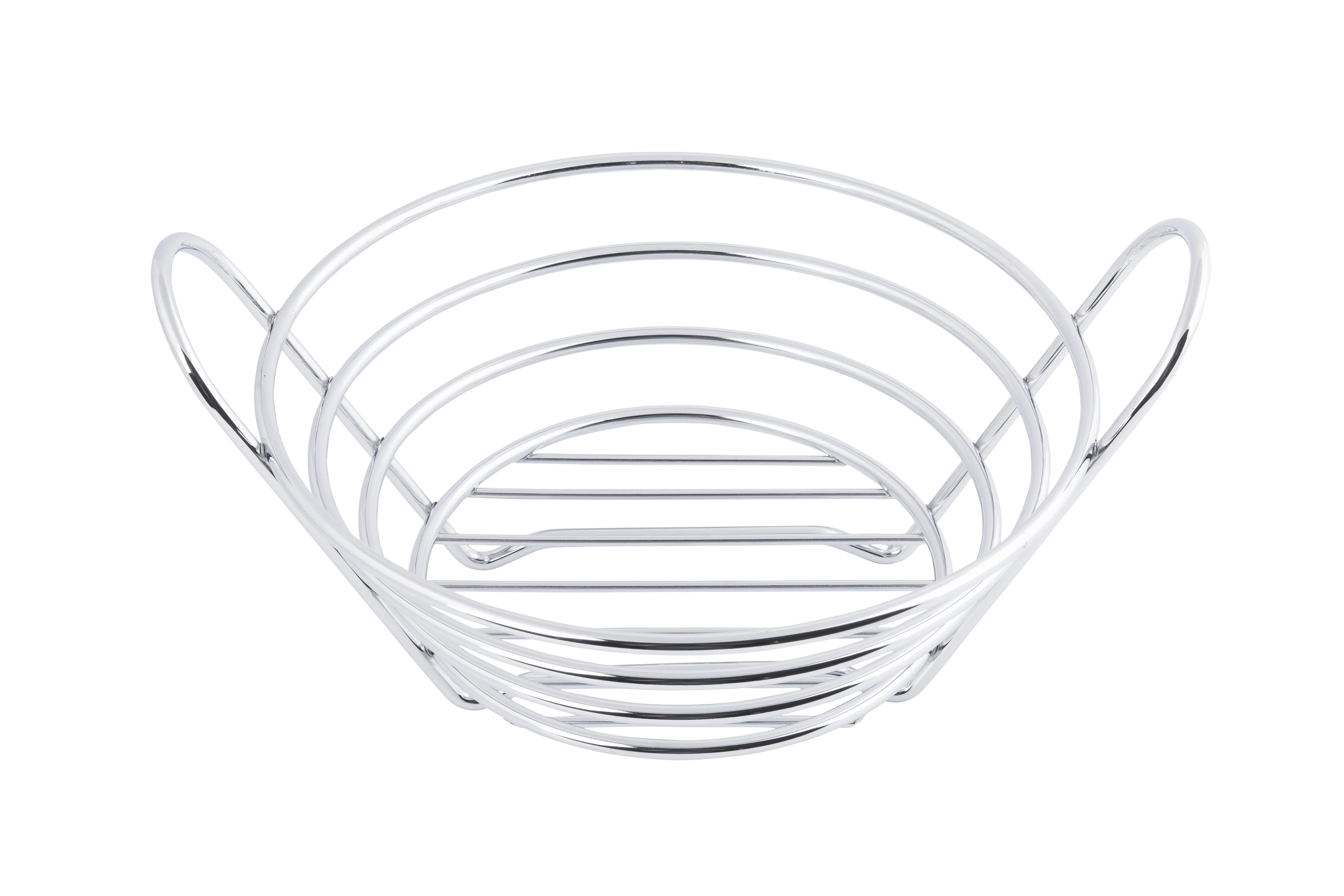 Tablecraft H71758 8 Inch Diameter Heavyweight Metal Serving Basket Round Tablecraft H71758 8 Inch Diameter Heavyweight Metal Serving Basket Round