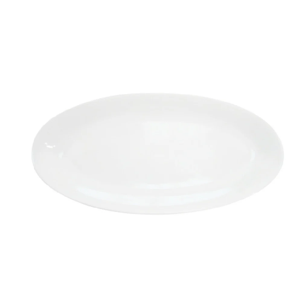 CAC China RCN-98 18 Inch Oval Platter Porcelain Super White with Dishwasher Safe CAC China RCN-98 18 Inch Oval Platter Porcelain Super White with Dishwasher Safe