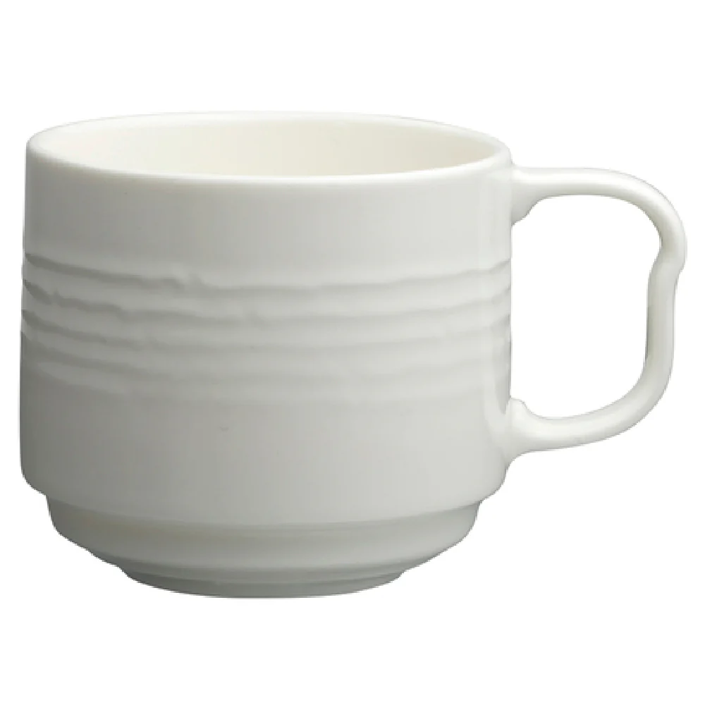 Steelite 62105ST1017 9 Oz Cup Stackable Porcelain With Handle 3 Packs