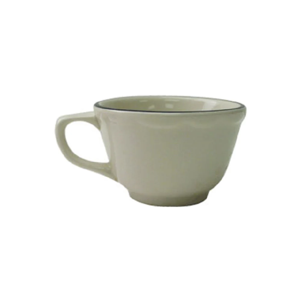 International Tableware SY-35 3 Oz A.D. Cup with Handle Ceramic Lead Free White