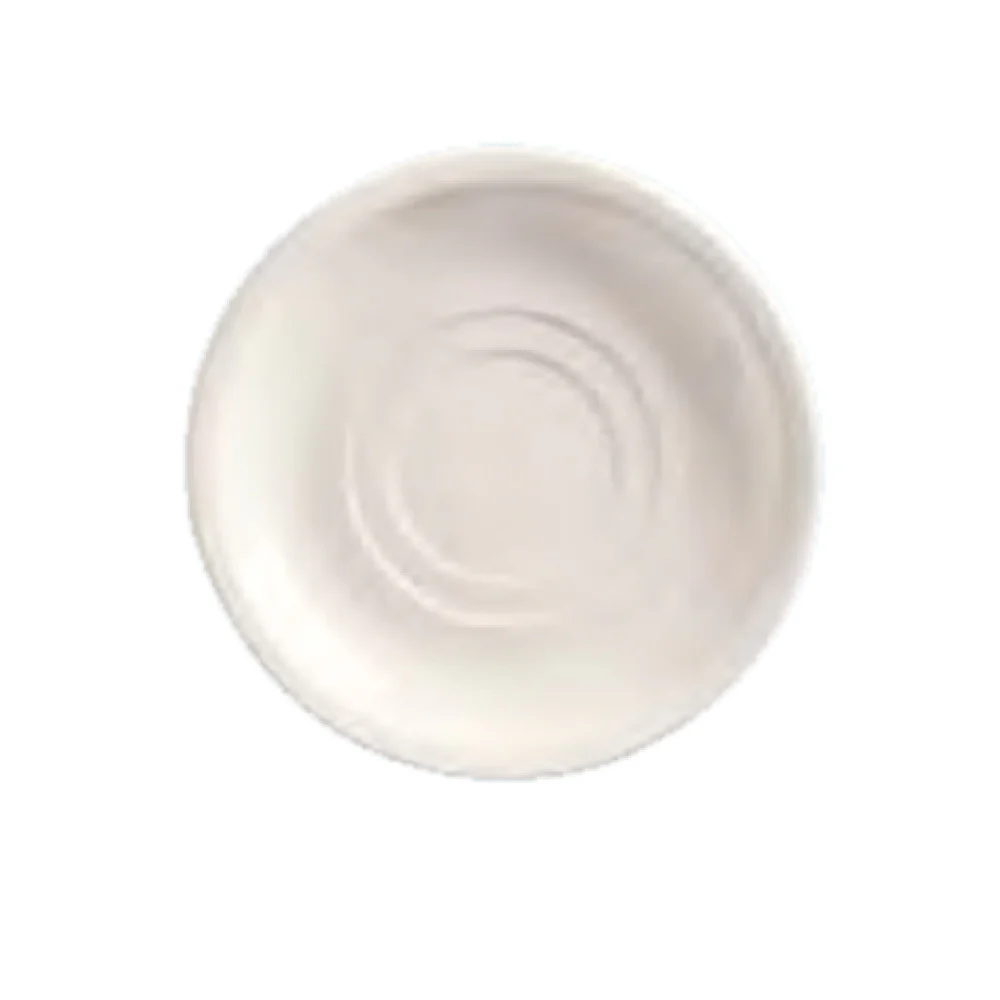 Libbey 840-205-006 6 Inch Saucer Double Well Round Porcelain White