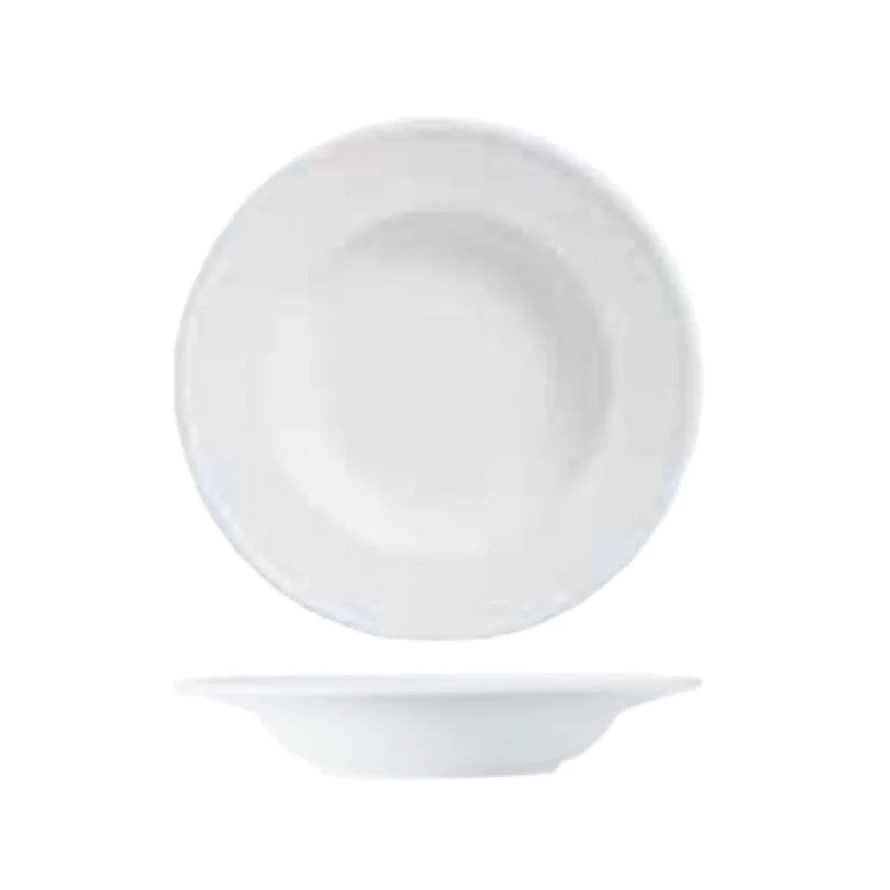 Libbey 1502-10310 12-1/4 Inch Pasta Bowl 22-1/2 Oz Round Porcelain Bright White