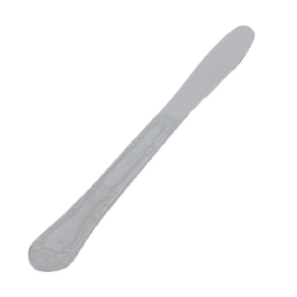 Crestware BEL704 9 Inch Serrated Dinner Knife Scrolled Motif Bright Vibro Finish 18/0 Stainless Steel Crestware BEL704 9 Inch Serrated Dinner Knife Scrolled Motif Bright Vibro Finish 18/0 Stainless Steel