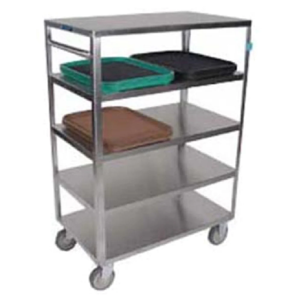 Lakeside 357 31 Inch Open Tray Truck with 5 Shelves Stainless Steel