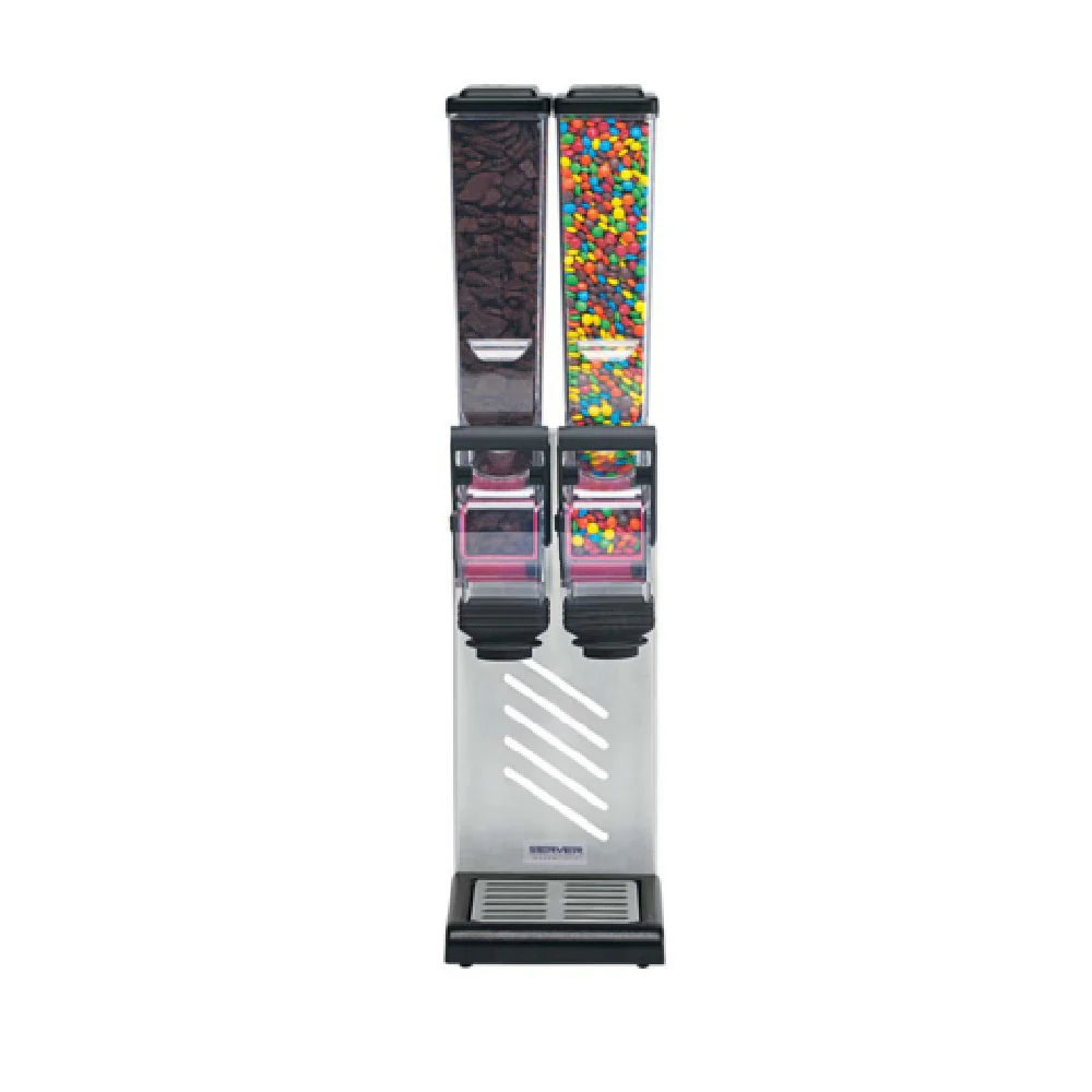 Server Products 88730 2 Liter Double Countertop Dry Food and Candy Dispenser Server Products 88730 2 Liter Double Countertop Dry Food and Candy Dispenser