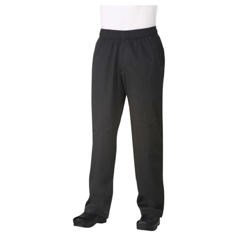 Chef Works CVBPBLKS Baggy Pants Small Black Cool Vent Inserts and Pockets Chef Works CVBPBLKS Baggy Pants Small Black Cool Vent Inserts and Pockets