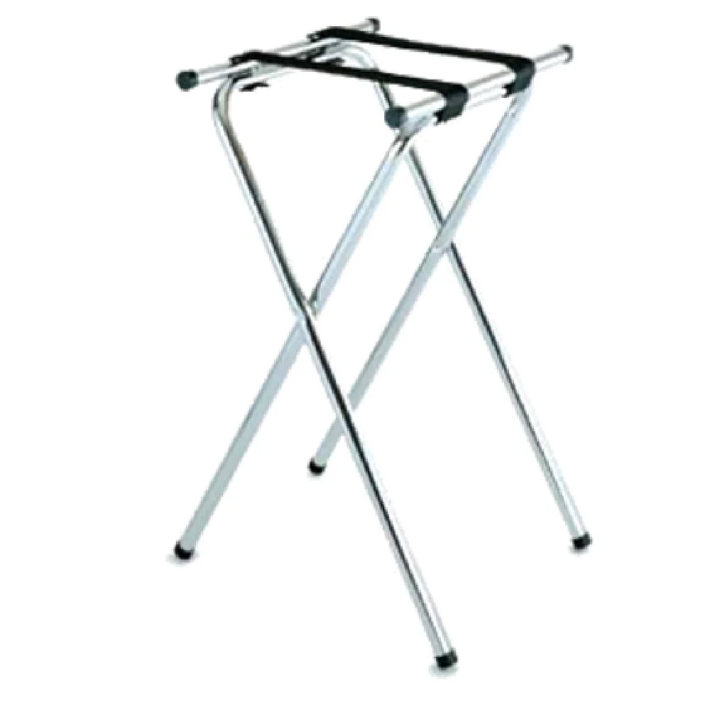 Central Specialties 1053C-1 15 Inch Deluxe Tray Stand Folding with Straps Chrome Finish Central Specialties 1053C-1 15 Inch Deluxe Tray Stand Folding with Straps Chrome Finish