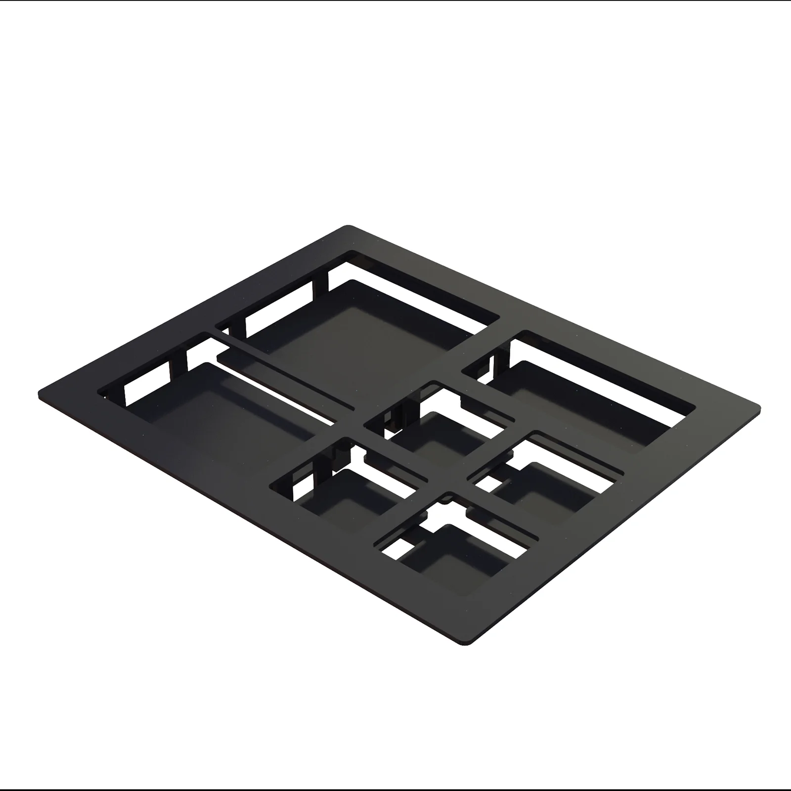 Tablecraft CW5088BKGS 25-3/4 Inch Cold Food Template Aluminum Black Green Speckle