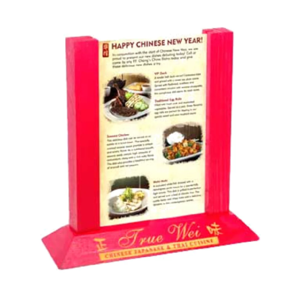 Menu Solutions WPF4S-B_NATURAL 5 Inch Table Tent Wood Holder for 5 x 7 Insert Menu Solutions WPF4S-B_NATURAL 5 Inch Table Tent Wood Holder for 5 x 7 Insert
