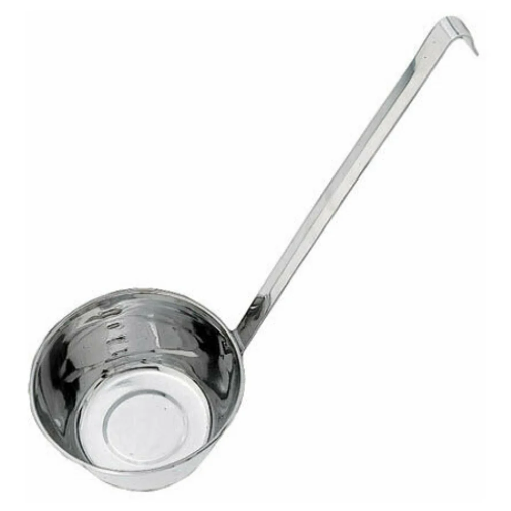 Omcan 80770 1 QT Stainless Steel Ladle Serving Utensil for Foodservice