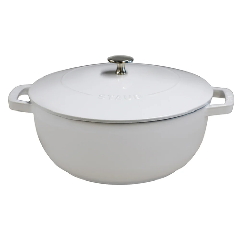 Zwilling 11732402 3.75 Qt. Round Essential French Oven with Domed Lid White Enameled Cast Iron