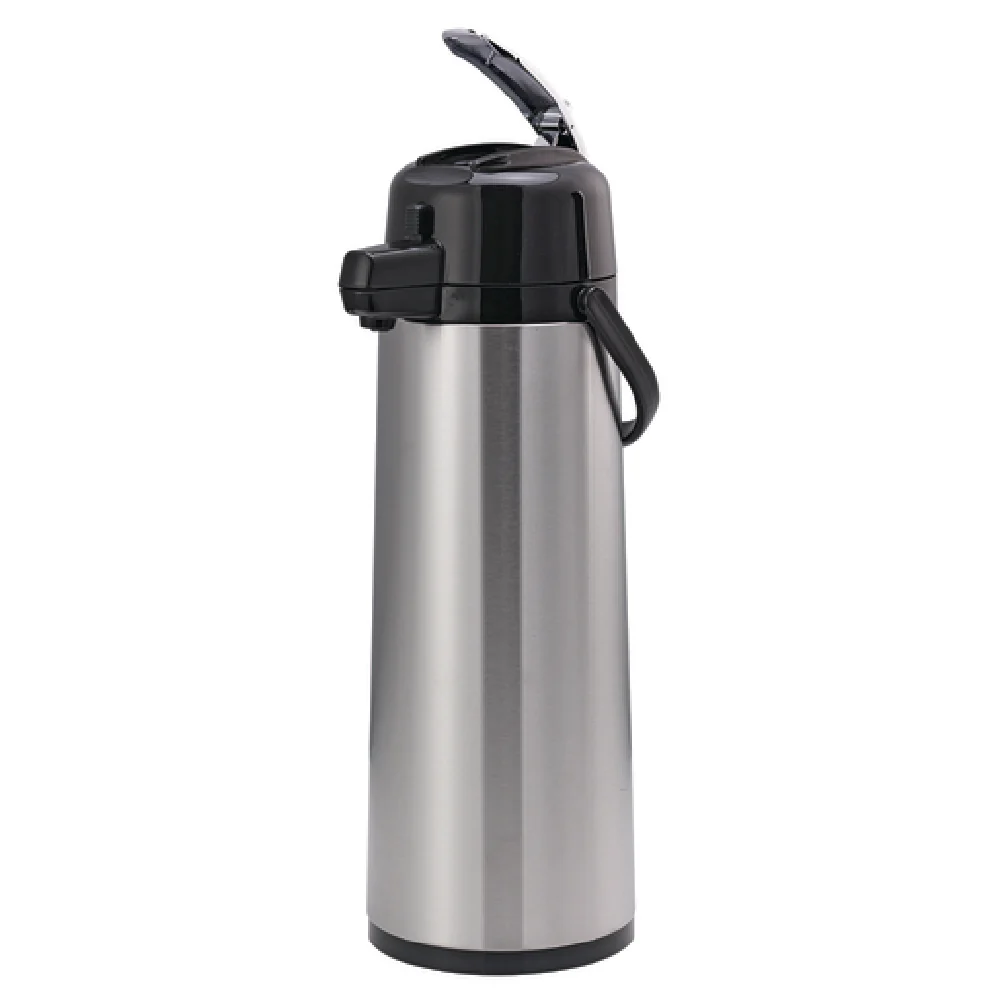 Service Ideas ECAL30S 3 Liter Airpot Lever Black Stainless Steel Glass Liner