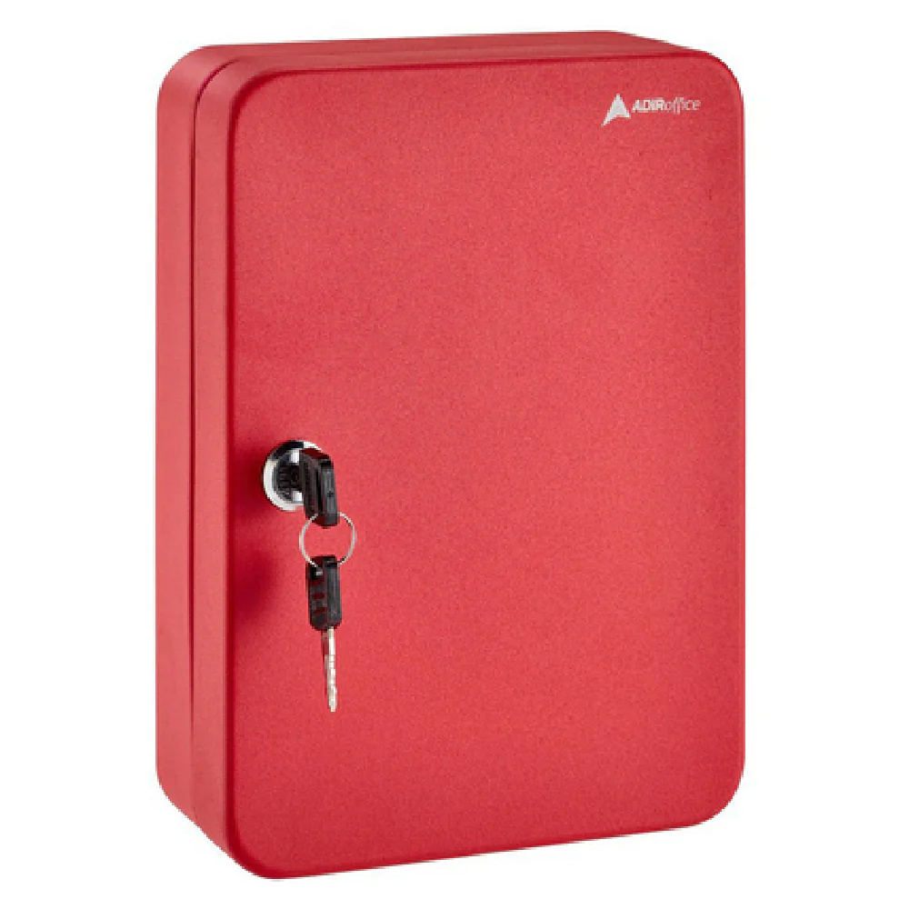 Alpine Industries ADI681-48-RED 7.1 Inch Key Cabinet 48 Key Capacity Steel Red