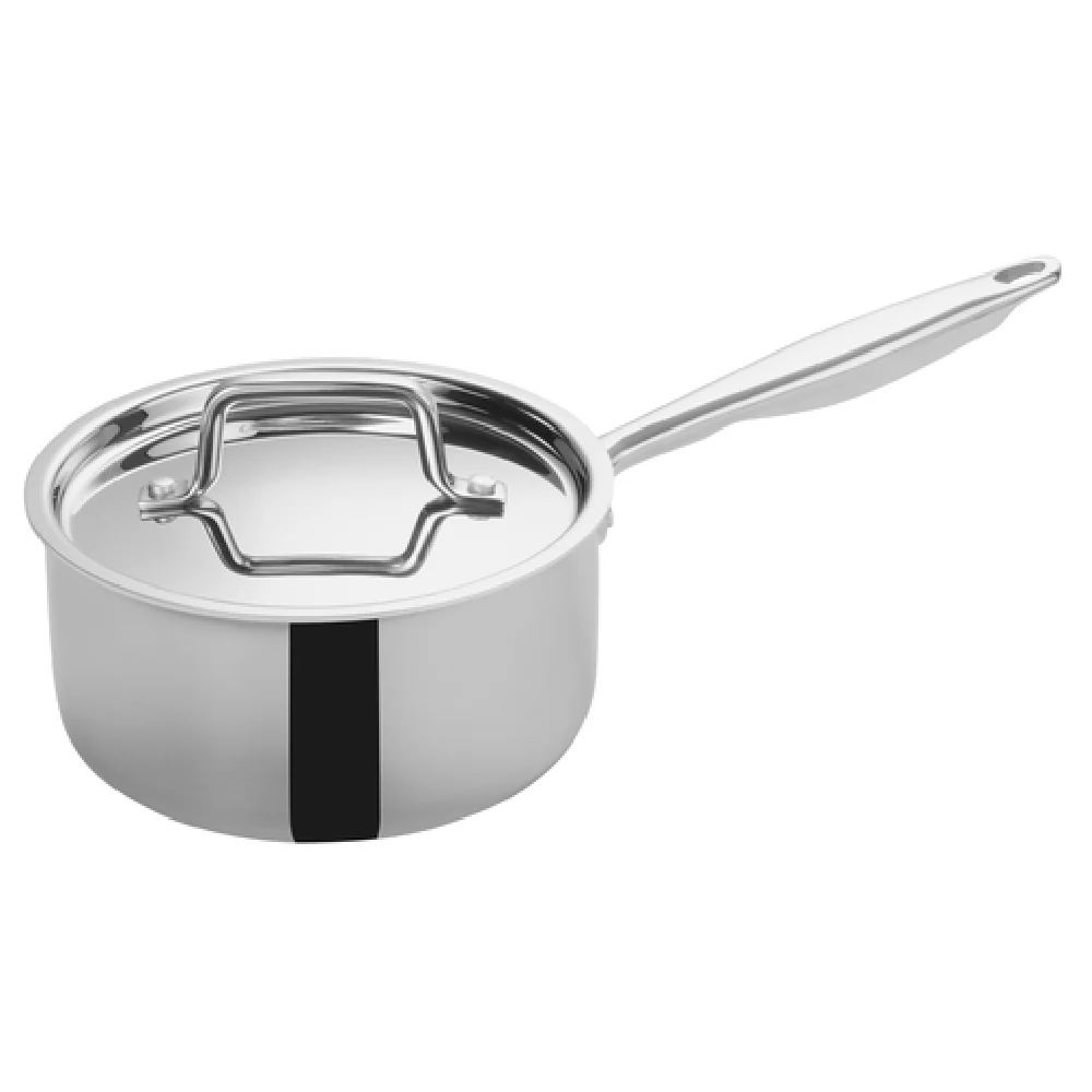 Winco TGAP-3 2-1/2 Qt Sauce Pan with Cover Induction Ready Triply Stainless Steel