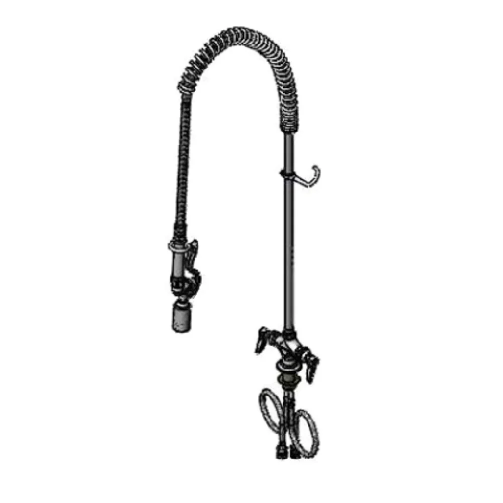 T&S Brass B-0113-CR-J 1.07 GPM Pre-Rinse Faucet Assembly Stainless Steel Deck Mount T&S Brass B-0113-CR-J 1.07 GPM Pre-Rinse Faucet Assembly Stainless Steel Deck Mount