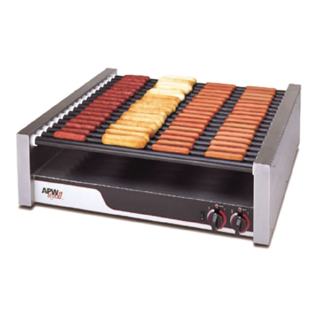 APW Wyott HRS-75_240 34 Inch Hot Dog Grill with Tru-Turn Rollers APW Wyott HRS-75_240 34 Inch Hot Dog Grill with Tru-Turn Rollers