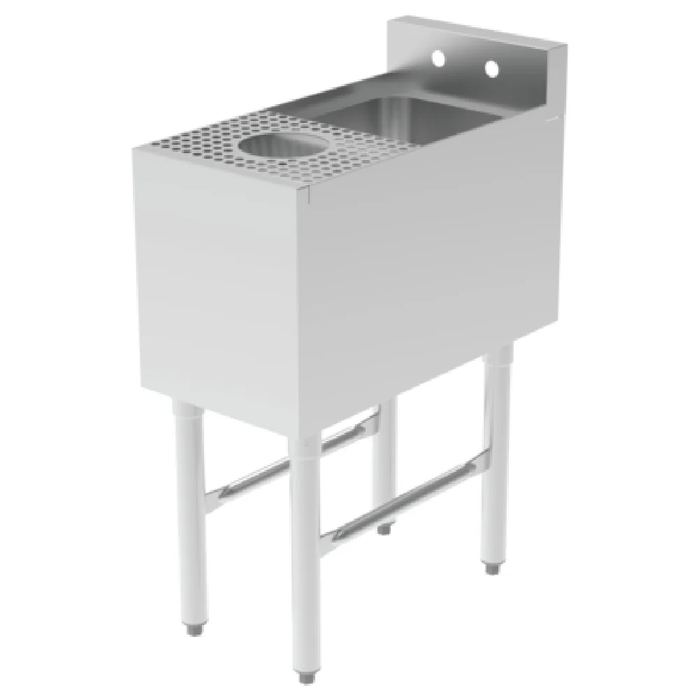 GSW USA BS-SU2412 12 Inch Underbar Speed Station with Dump Sink Stainless Steel