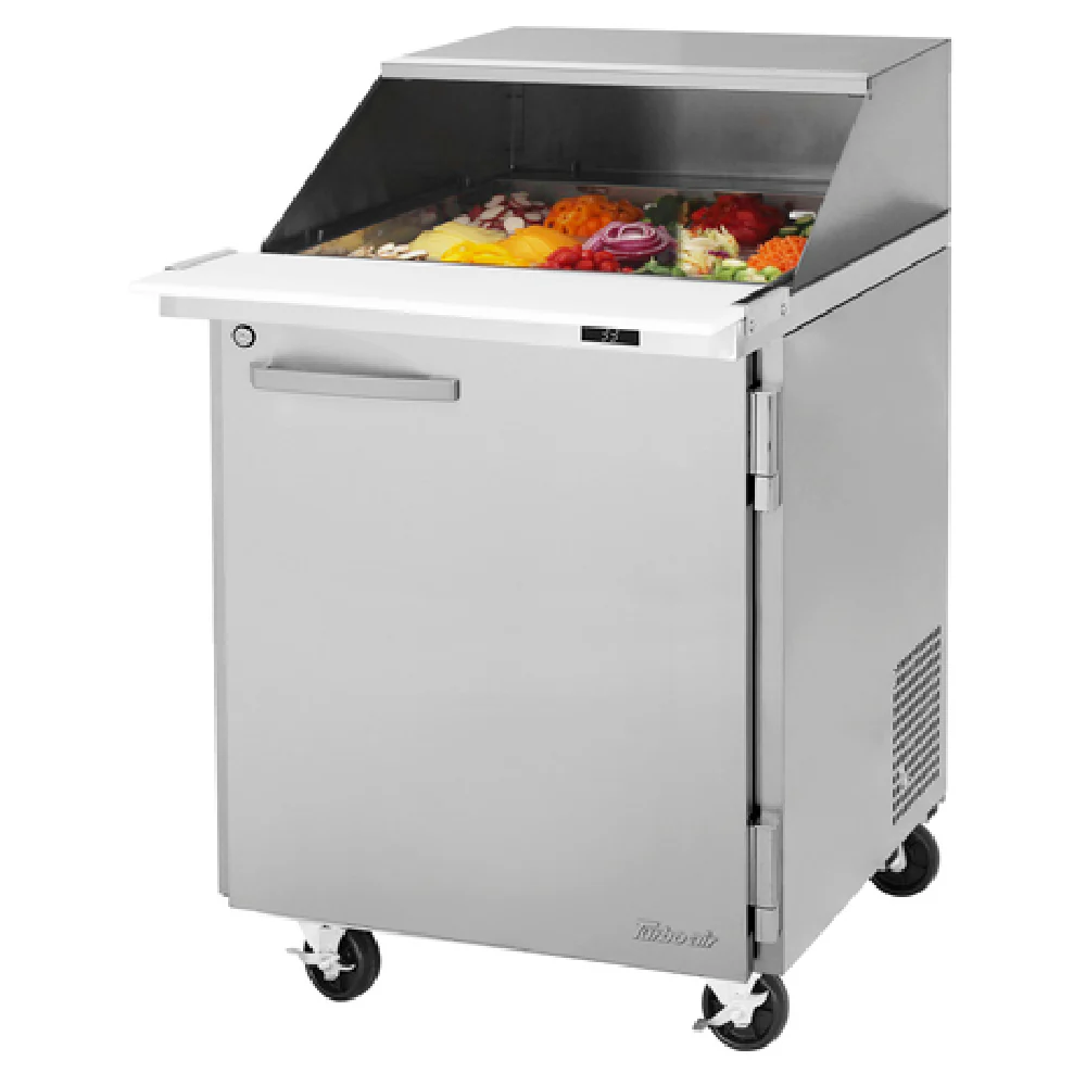 Turbo Air PST-28-12-N-SL 27 Inch PRO Series Mega Top Sandwich Salad Prep Table with Slide Lid Turbo Air PST-28-12-N-SL 27 Inch PRO Series Mega Top Sandwich Salad Prep Table with Slide Lid