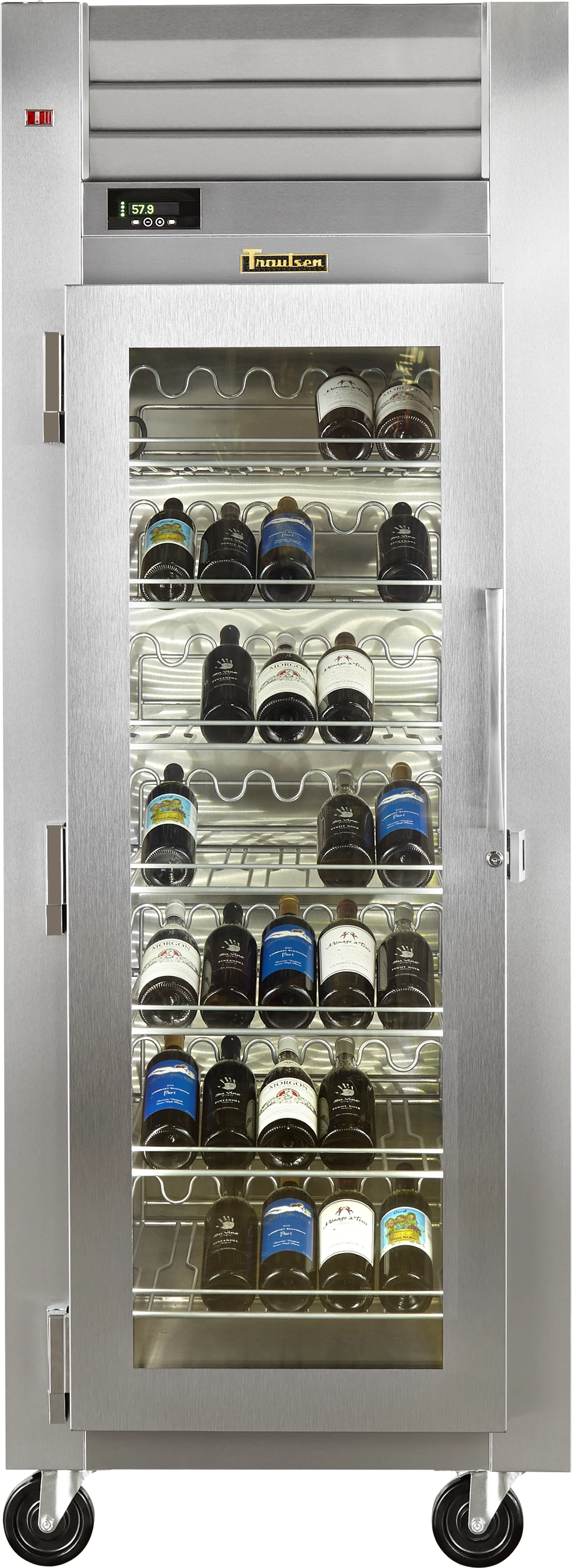 Traulsen RH126W-WR01 29 Inch Wide Electric Wine Refrigerator Stainless Steel 1 Section with Clear Coated Wine Shelves