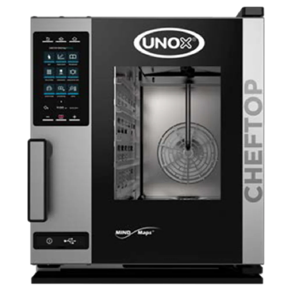 UNOX XACC-0513-EPLM_208-240/60/3 21 Inch Electric Combi Oven Countertop Stainless Steel with Programmable Menu UNOX XACC-0513-EPLM_208-240/60/3 21 Inch Electric Combi Oven Countertop Stainless Steel with Programmable Menu