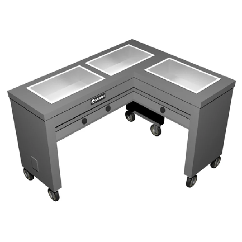 Caddy TF-613-R 53 Inch Open Shelf Base Electric Hot Food Caddy Stainless Steel
