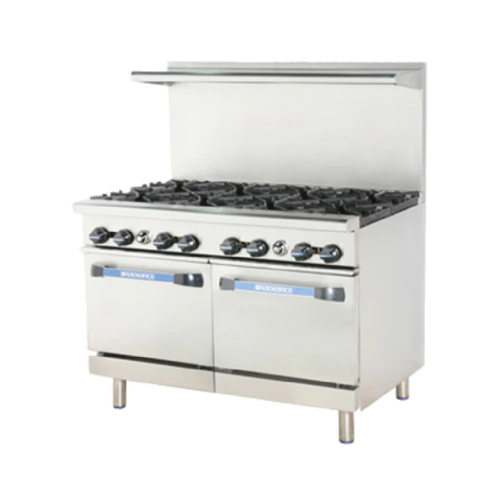 Turbo Air TAR-8_LP 48 Inch Stainless Steel Range Gas 8 Burners 326000 BTU
