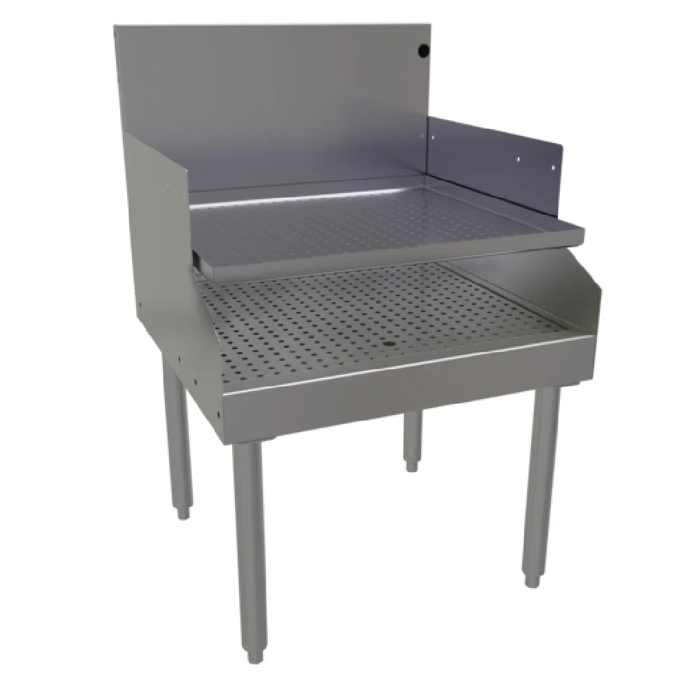 Glastender RDBA-24S 24 Inch Recessed Drainboard Stainless Steel with Drip Pan