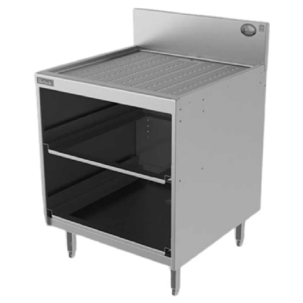 Perlick TS42SC 42 Inch Underbar Drain Workboard Unit with Adjustable Shelf Stainless Steel