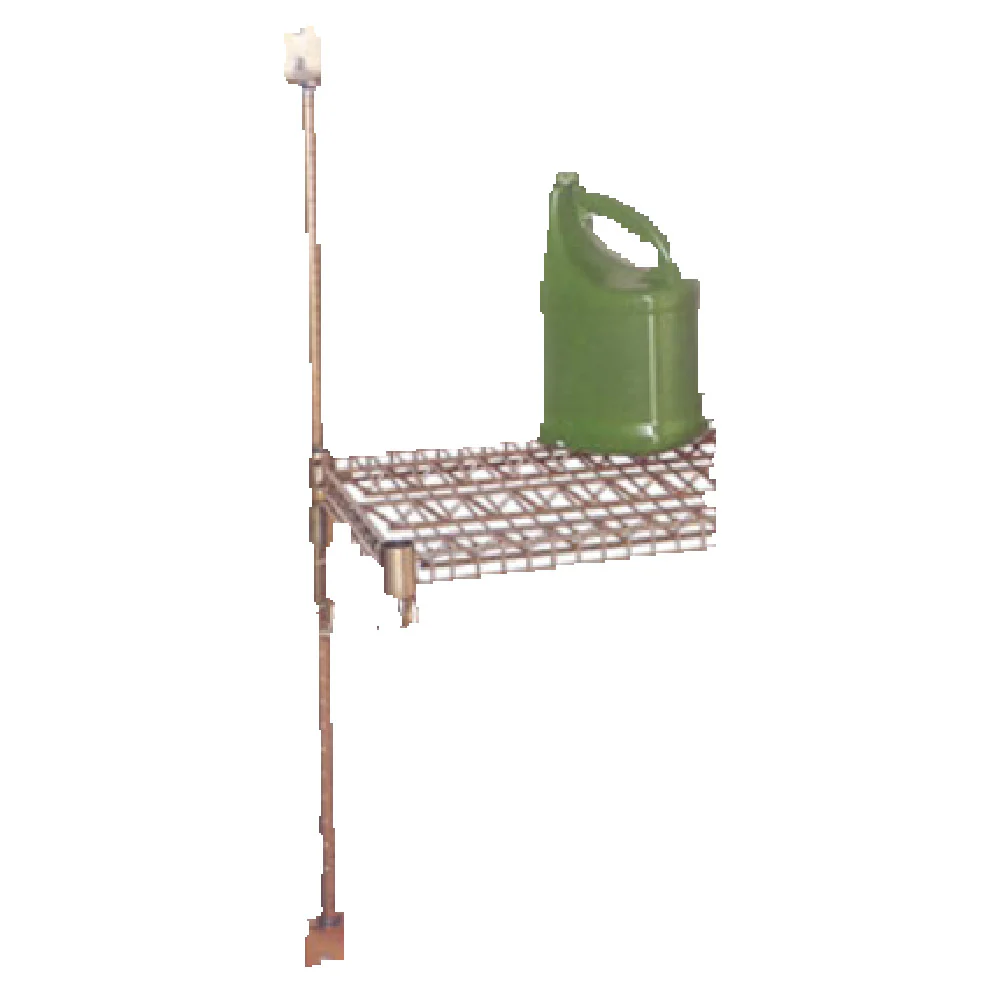 SPG International PWMT34Y ISS Single Post With 2 End Mount Brackets For 2-tier 34