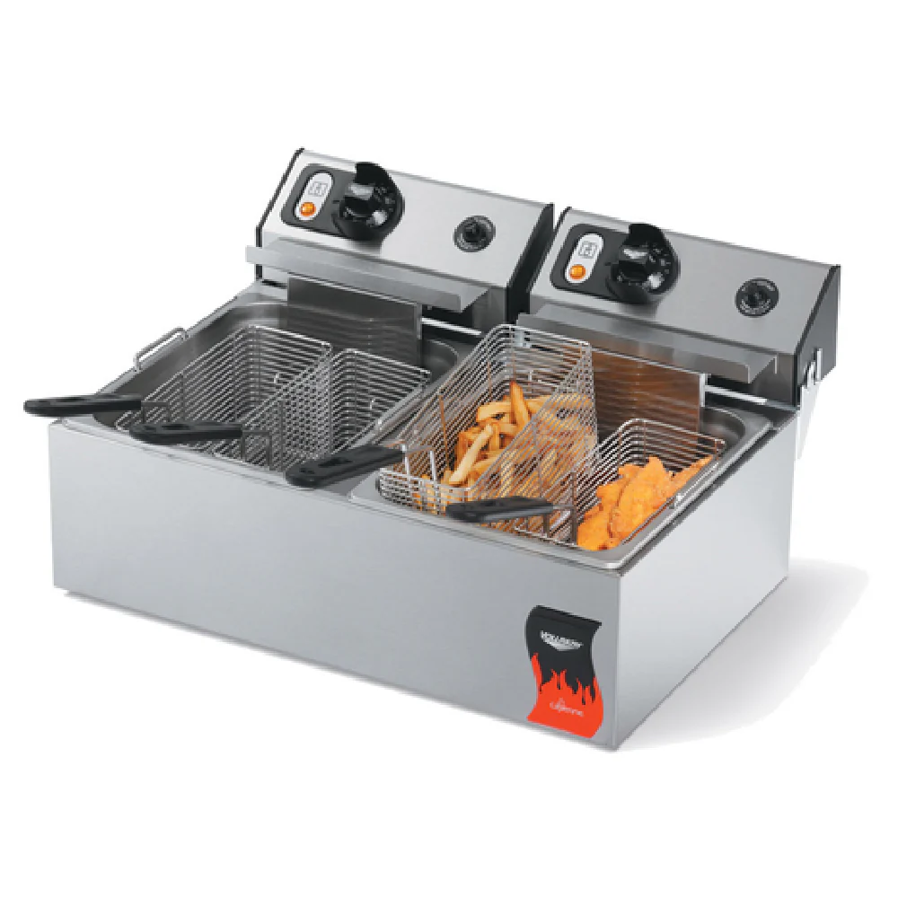 Vollrath 40707 23 Inch Electric Deep Fryer with Dual Fry Pots Vollrath 40707 23 Inch Electric Deep Fryer with Dual Fry Pots
